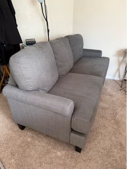 Gray sofa and arm chair