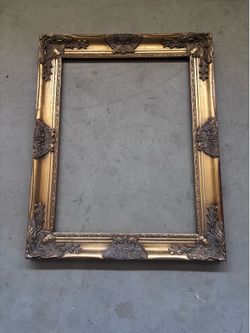 Large decorative wood gold frame
