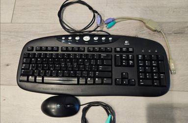 Logitech Internet Pro PS/2 Keyboard (Y-SZ49) w/ Optical Mouse (M-SBF96) + USB Adapter