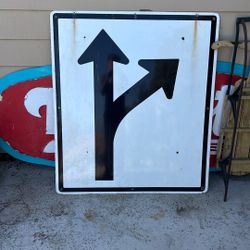 Vintage Porcelain 50’s 1960’s Road Sign