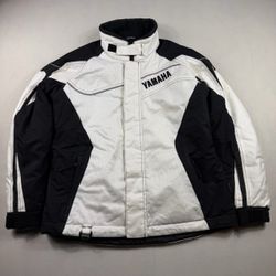 Yamaha Womens Adventure Jacket Size 8 White Black Snowmobile