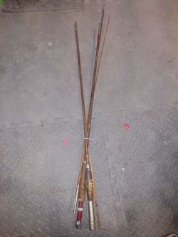 Antique fishing poles