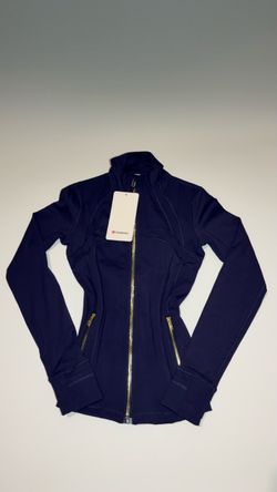 Brand New Navy Blue Gold Zipper Lululemon Jacket Size S