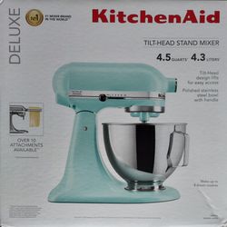 KitchenAid Deluxe 4.5qt Stand Mixer - Mineral Water Blue 
