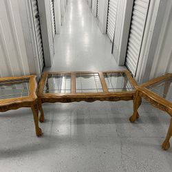 Solid Oak Wookd Coffee & End Tables 