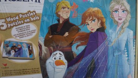 Disney Frozen 5 wood puzzles