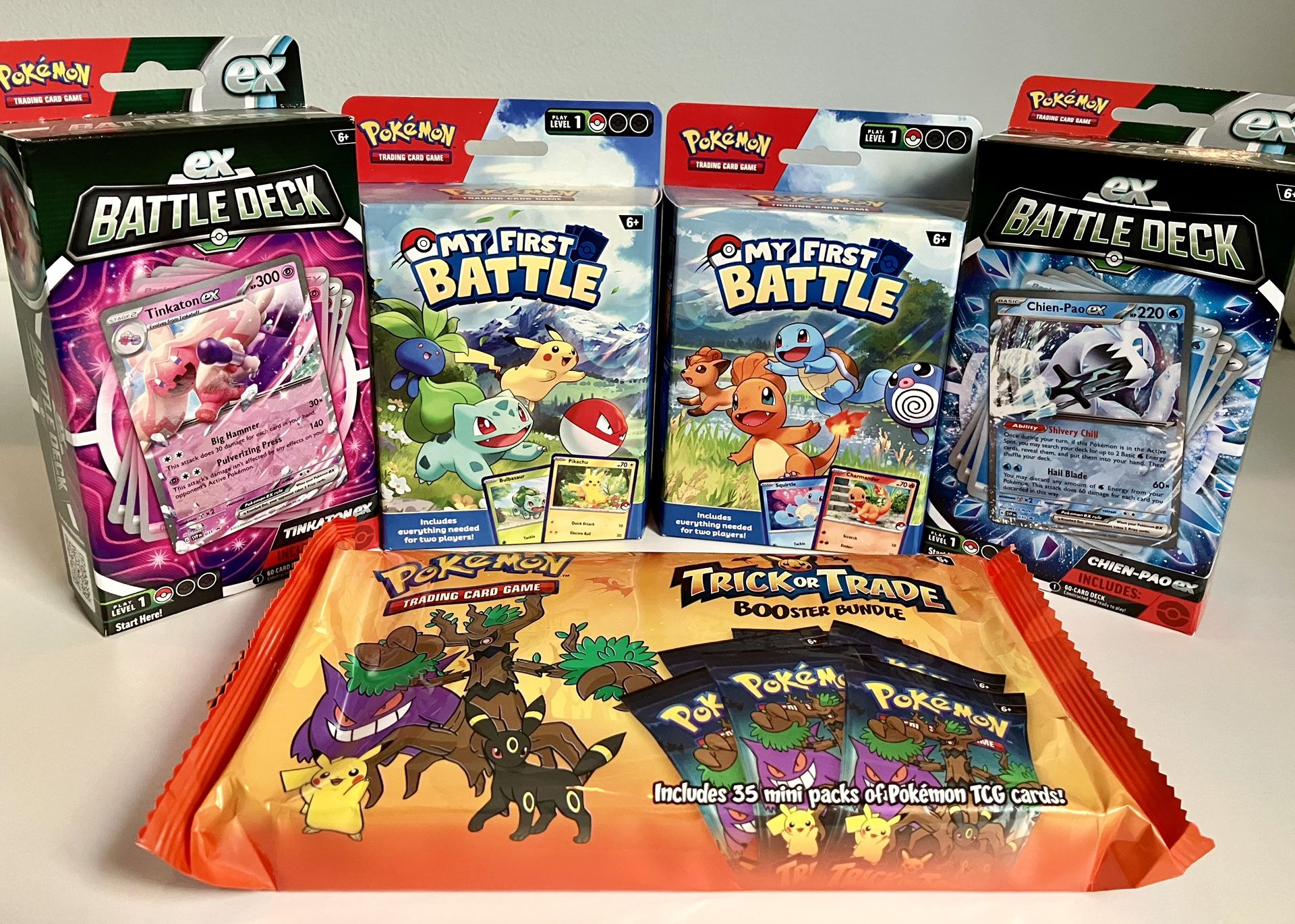 Sealed Pokemon Card Bundle: EX Battle Decks & More