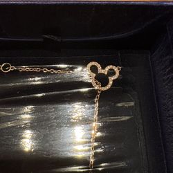 NEW Swarovski Crystal Mickey Pendant Necklace