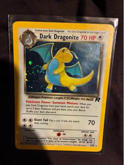 Dark Dragonite 5/82 Team Rocket Holo Swirl rare  🌀 right next to hand