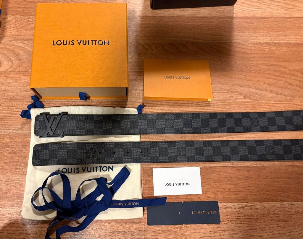 Graphite Damier Belt