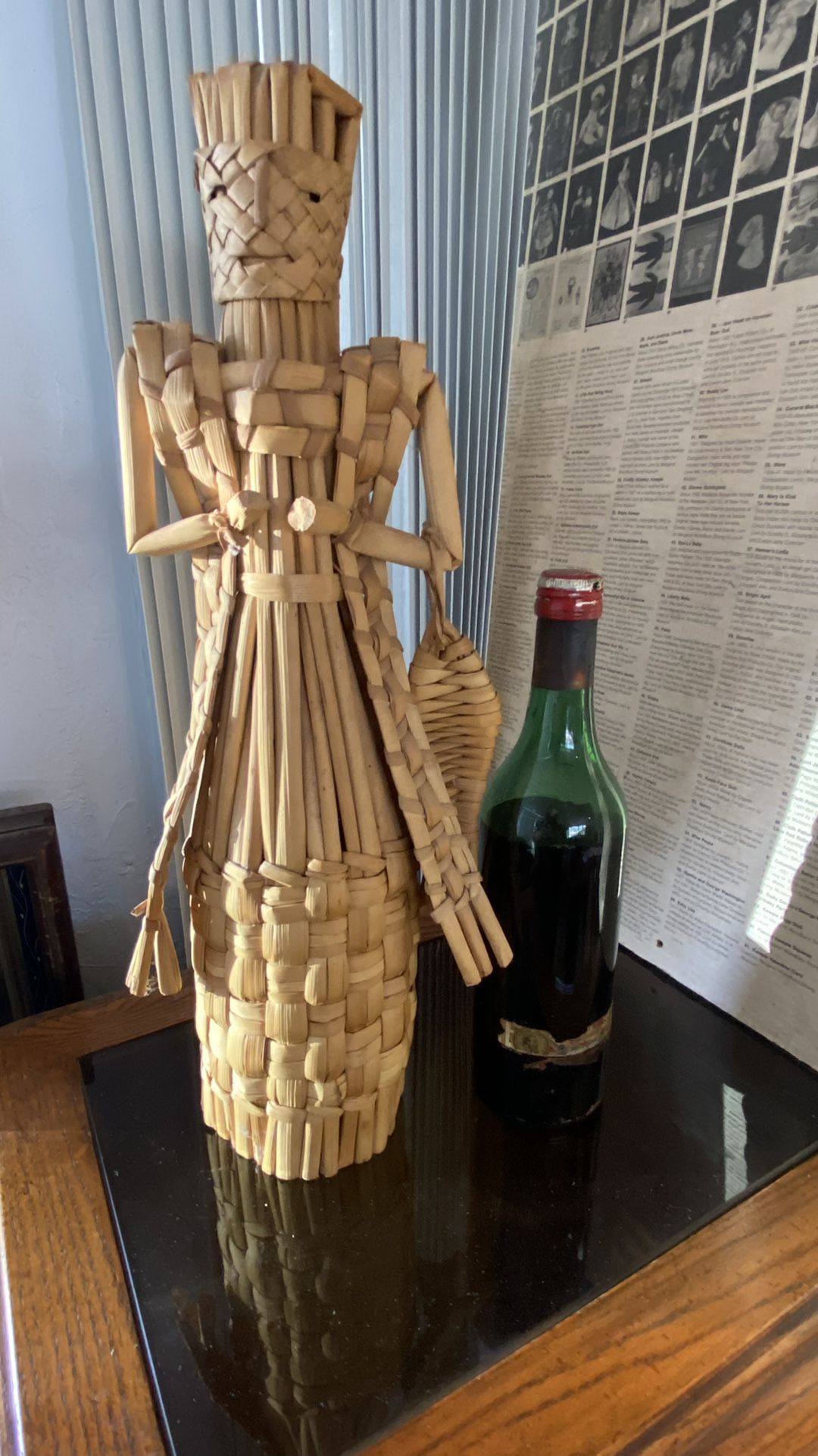 Vintage Wine/ Liquor Bottle Cover 17”