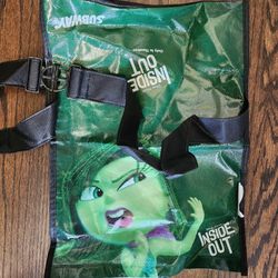 Subway Disney/Pixar Inside Out Canvas Lunch Bag with single character "Disgust" in all Green, White lettering. 
Black Adjustable strap handle. NEW