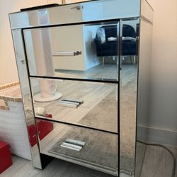 Mirrored Nightstand 