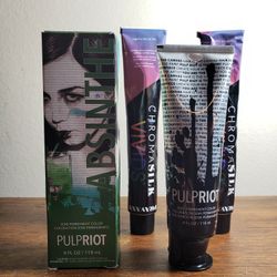 Semi-Permanent Hair Dye (Green and Purple) & Clear-Dilute