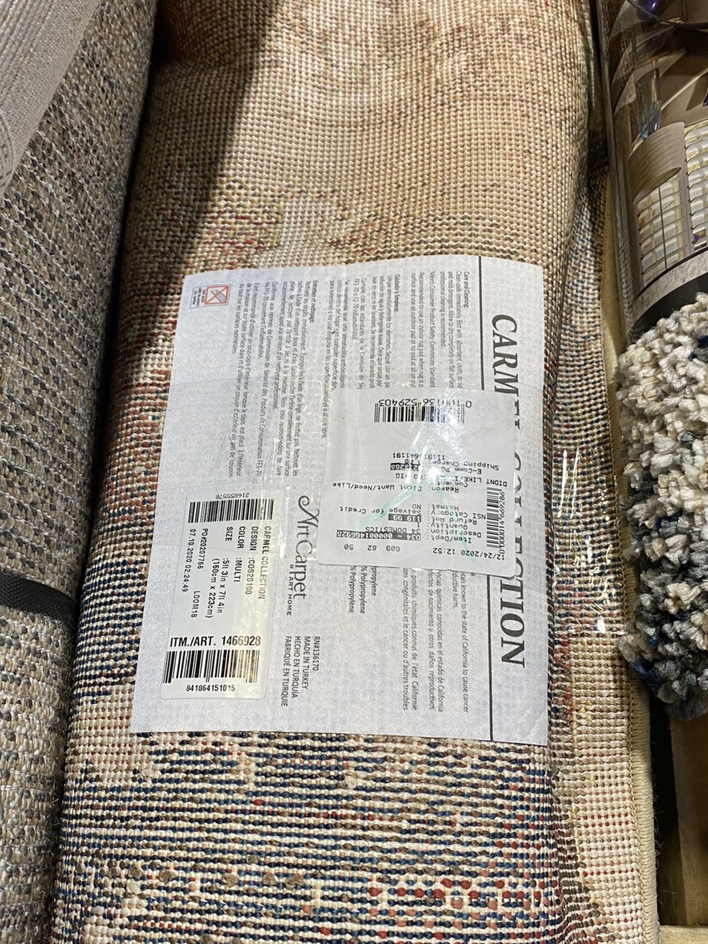 Carmel Indoor/Outdoor Area Rug or Runner by Art Carpet, Multi 5’3” X7’4”