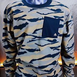 adidas Fleece Sweatshirt Men’s Small Camo