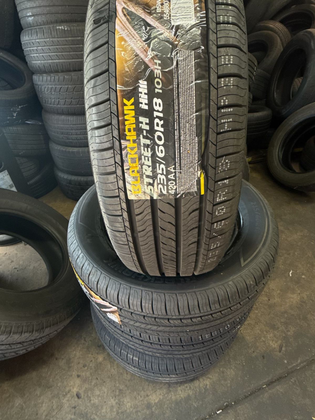 235-60-18 All 4 new mounted and balance included