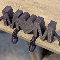 Articulated MOM Decor-Purple Sparkle