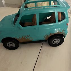 Barbie SUV Jeep Camping Off Road Mudding Vehicle Mattel FGC99 Aqua Blue 2016