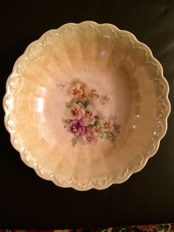 Vintage or Antique Floral Serving Bowl