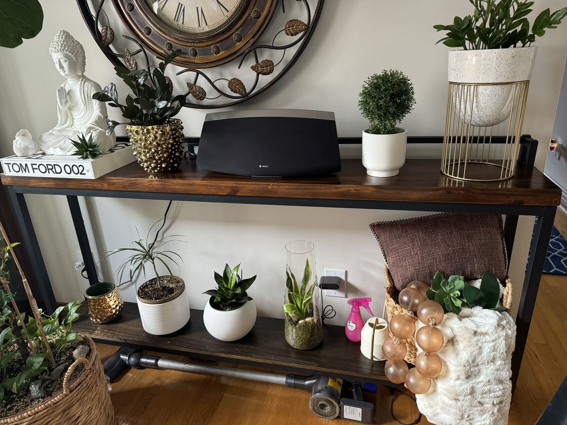 Black Metal Console Table