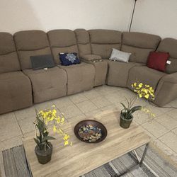 Brown Recliner Couch 