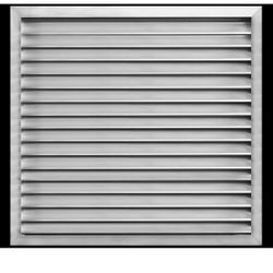 32" w X 34" h Aluminum Exterior Vent for Walls & Crawlspace - Rain & Waterproof Air Vent with Screen Mesh - HVAC Grille - Aluminum [Outer Dimensions 3