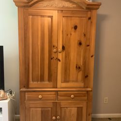 Wood Armoire 