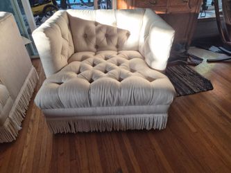 Pair of Jonathan Adler Tufted Lounge Armchairs — $150 Each / $300 Pair