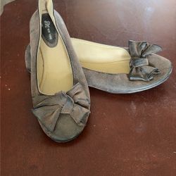 Brown Suede /leather Look Shoes