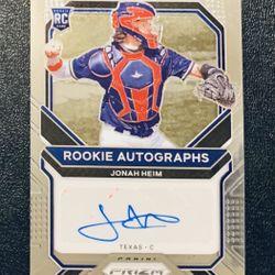 2021 Prizm Baseball JONAH HEIM RC AUTO SP #RA-JH Texas Rangers 