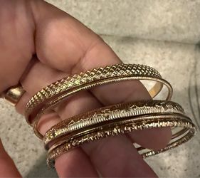 Rose Gold Tone Feather Wrap Bracelet 5