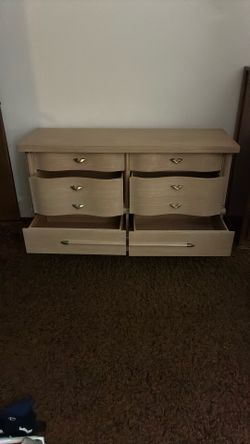 6-Drawer Art deco / Postmodern Wood Dresser