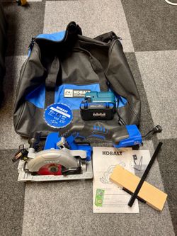 24-volt 4-1/2-in Brushless Cordless Circular saw (24v Max 2 Ah battery, replacement charger, large carry bag included)