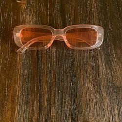 Women Clear Pink Sunglasses 