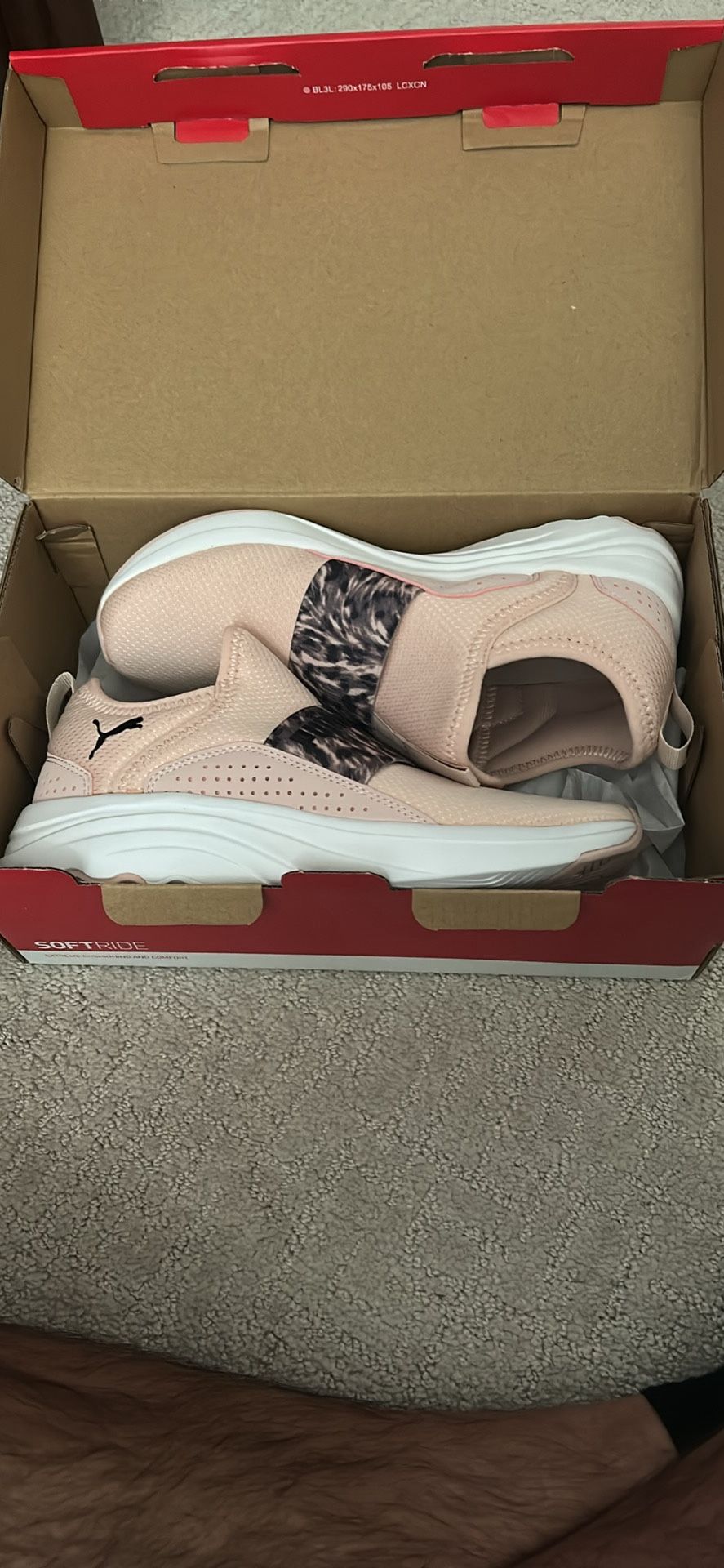 Puma soft ride Sophia slip safari athletic shoes