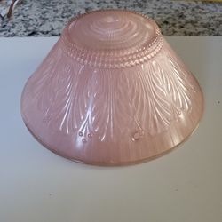 Art deco 1930s light Fixture Pink 10" 