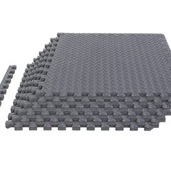Mat Block Torin Interlocking Foam Mat Exercise Workout Puzzle Tiles Protective Floor Mats for Home Gym Equipment- 6 Pieces