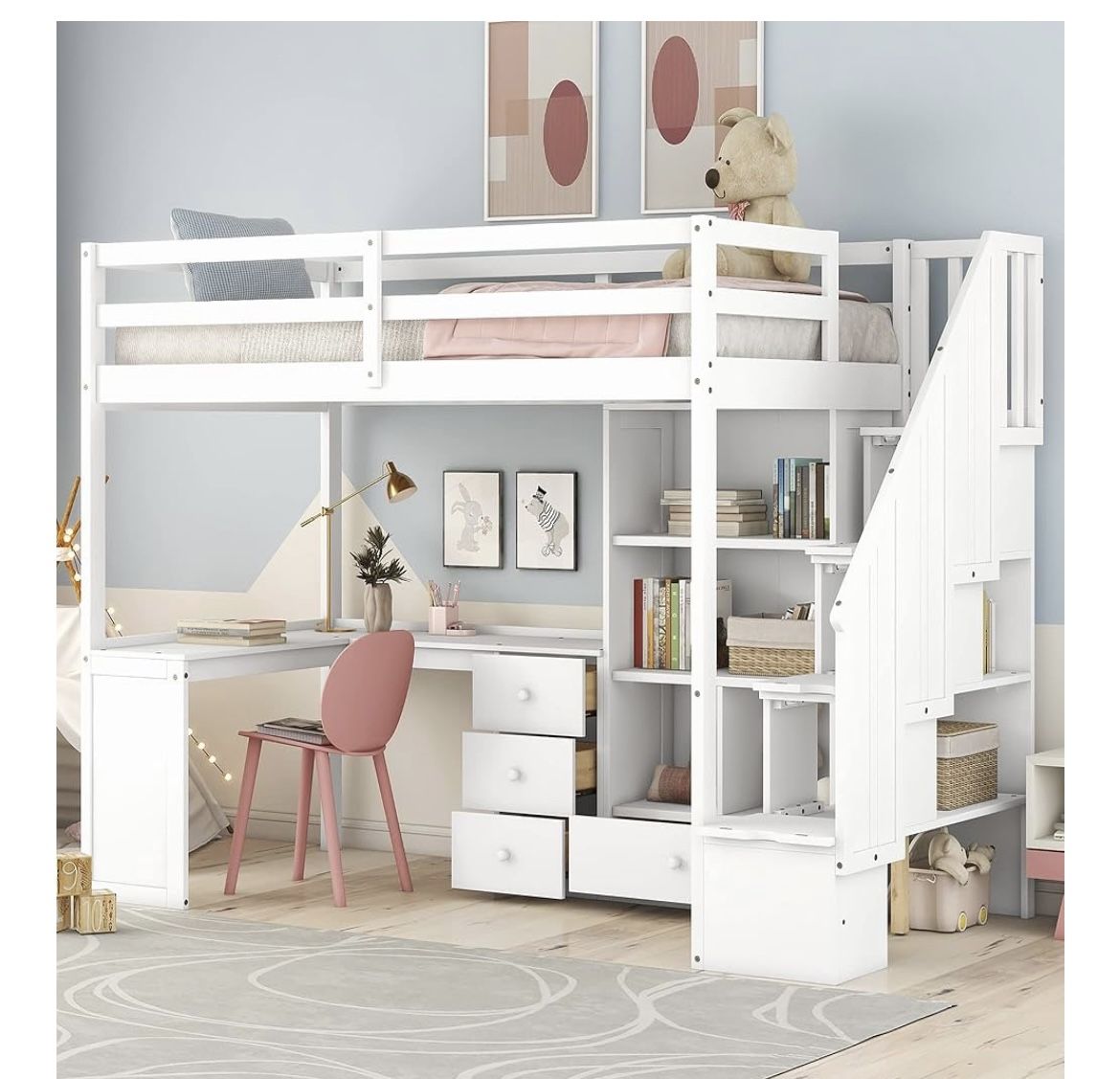 Twin Loft Bed With Desk