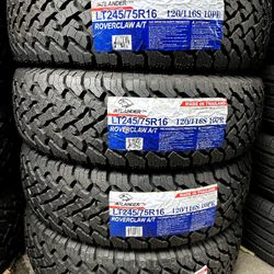 LT245/75/16 A/t New Tires #4 Atlander Mount & Balance // 4 llantas nuevas todo terreno Instaladas Y Balanceadas