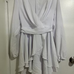 White Long Sleeve Dress