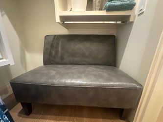 Gray small sofa