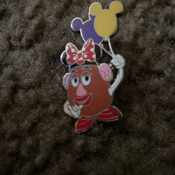 Mrs. Potato Head Holding Balloons Disney Pin