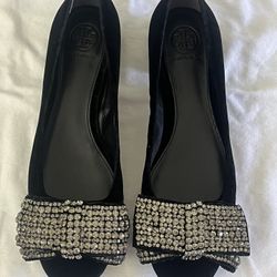 Tory Burch “Josephine” Embellished Bow Pump NIB SZ6.5