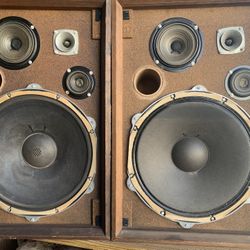 1970 Pioneer Vintage Hard Wood Speakers