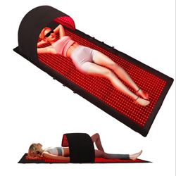 ☆ 2026 Upgraded 4 Modes Compact Chamber of Red Light Therapy for Full Body Pain Relief,74"x33"+49.6"x15.6"with1655 Dual-Wave(660nm&850nm) LEDs,Multi-M