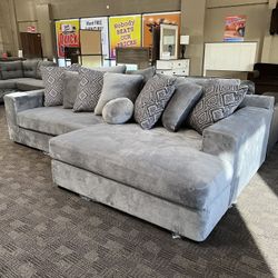 Deep Oversized Grey Sectional