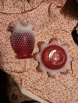 Vintage Fenton Cranberry Glass 