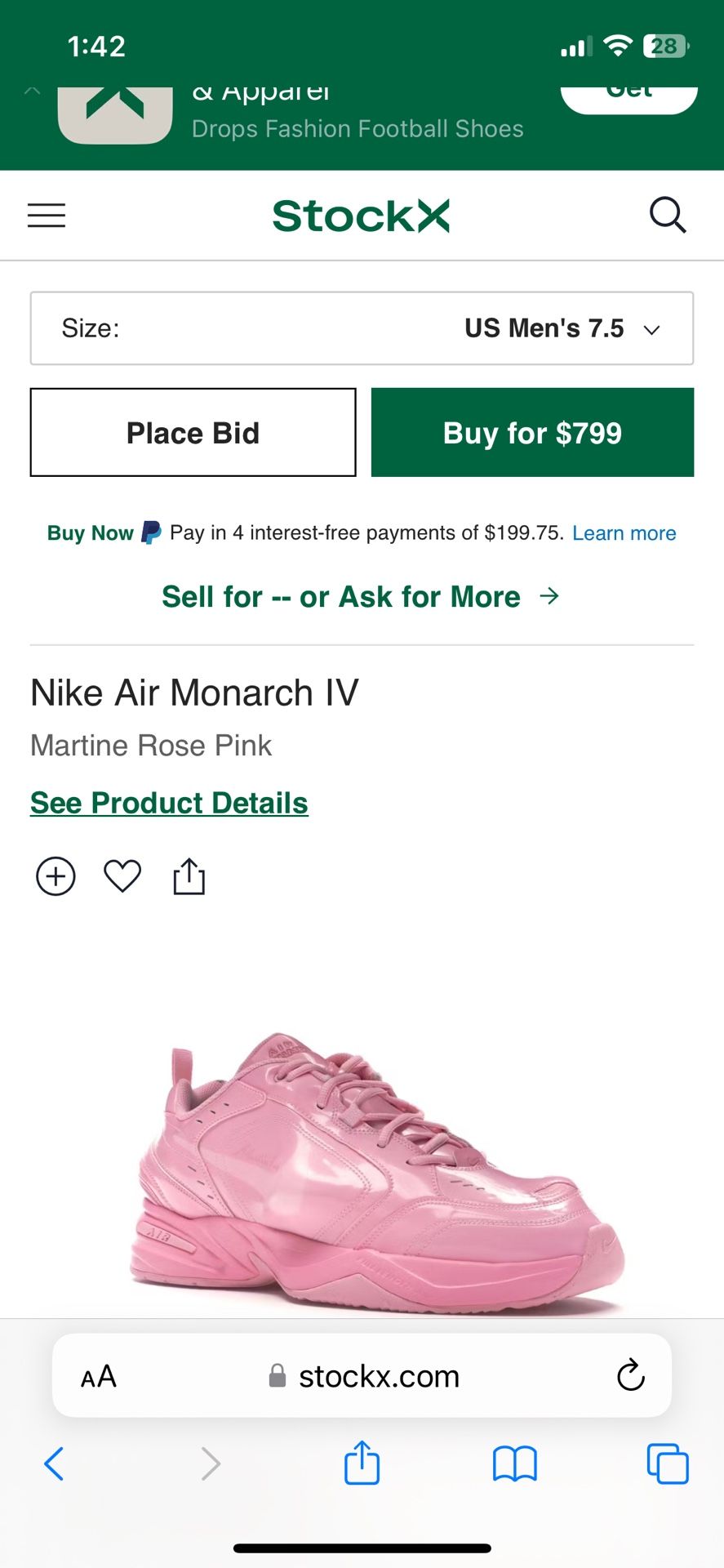 Nike Air Monarch X Martine Rose