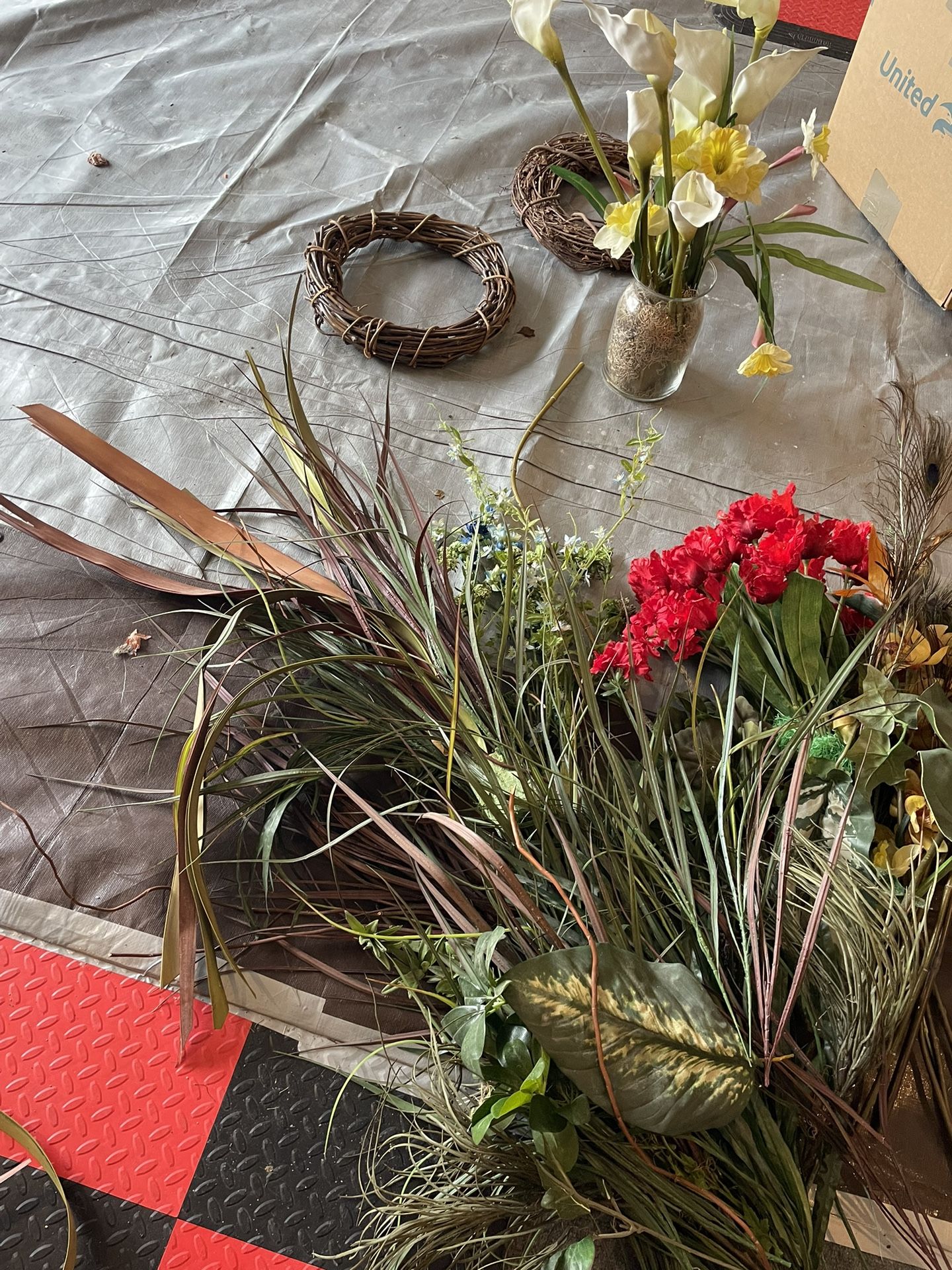 Artificial/silk Flowers Greens & Wreath Forms Crafts Crafting